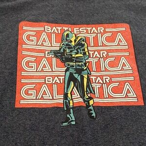 Battlestar Men’s Galactica Long Sleeve Tee - Navy size large